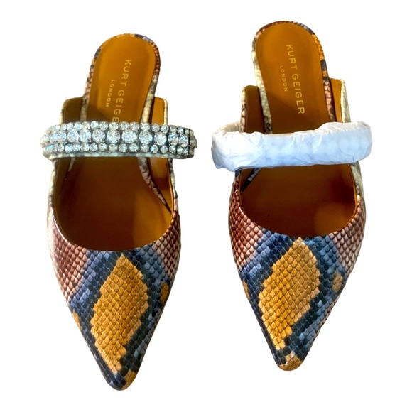 Kurt Geiger Shoes - KURT GEIGER LONDON PRINCELY - NEW - Crystal Pointed-Toe Mule- EU 39/US 8.5